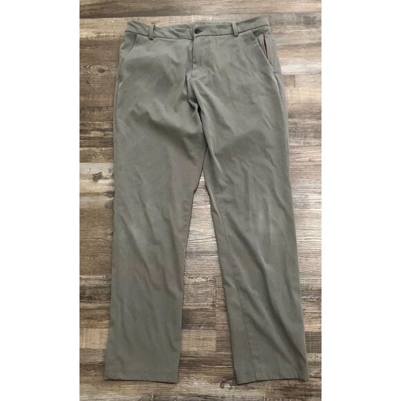Lululemon ABC Classic Fit Mens Size 36 Gray Flat Front Casual Pants - Picture 1 of 6